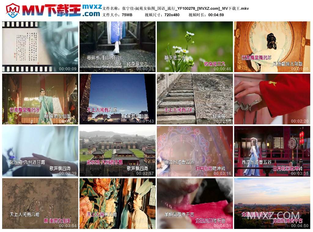 张宁佳-阆苑女仙图_国语_流行_YF100278